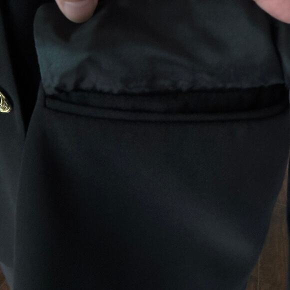 VTG Josephine Chaus 100% Silk Black Blazer Jacket Size 6 (Part of Matching Set) - Picture 7 of 15